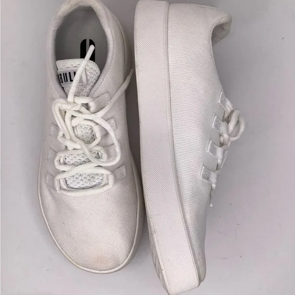 NOBULL RECS Canvas White Athletic Low Top Fashion Sneakers W8/M6.5 Athleisure